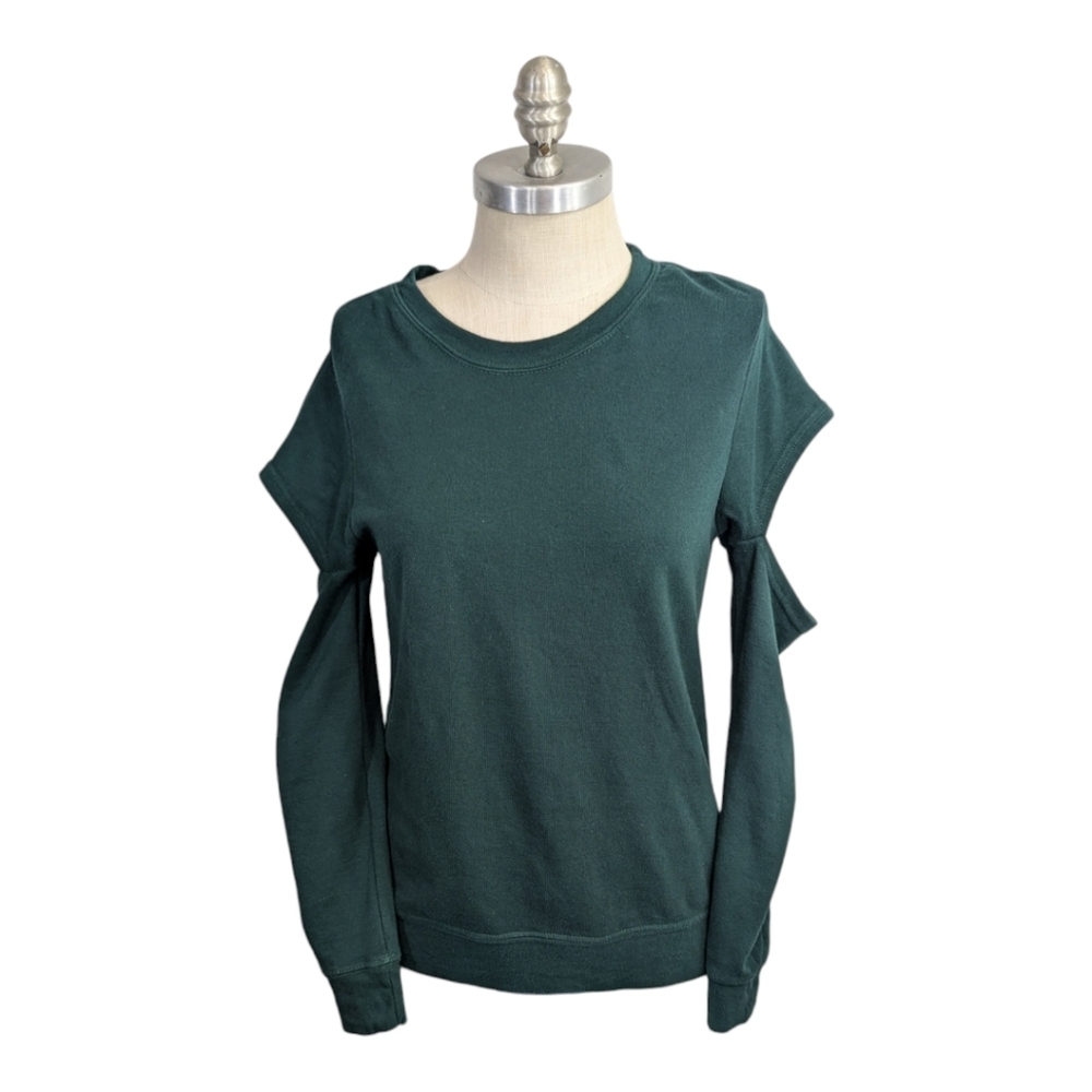 Alison Andrews Forest Green Cutout Sweatshirt - Medium